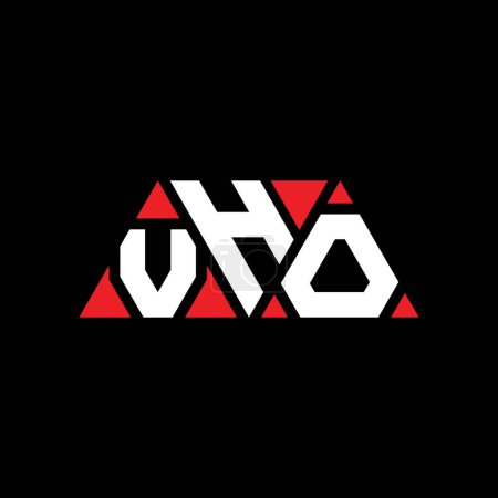 Téléchargez les photos : VHO triangle lettre logo design avec forme de triangle. Monogramme VHO logo triangle design. Modèle de logo vectoriel triangle VHO avec couleur rouge. Logo triangulaire VHO Logo simple, élégant et luxueux. VHO - en image libre de droit