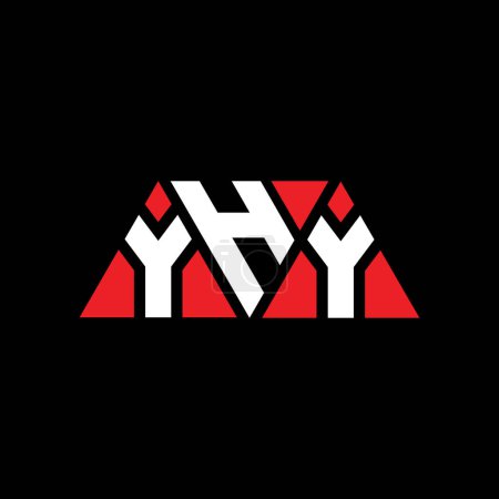 Ilustración de Diseño de logotipo de letra de triángulo YHY con forma de triángulo. Monograma de diseño del logotipo del triángulo YHY. Plantilla de logotipo de vector de triángulo YHY con color rojo. Logotipo triangular YHY Logotipo simple, elegante y lujoso. YHY - Imagen libre de derechos