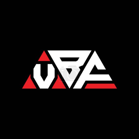 Ilustración de Diseño del logotipo de la letra del triángulo VBF con forma de triángulo. Monograma de diseño del logotipo del triángulo VBF. Plantilla de logotipo de vector de triángulo VBF con color rojo. Logotipo triangular VBF Logotipo simple, elegante y lujoso. VBF - Imagen libre de derechos