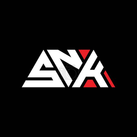 Ilustración de Diseño del logotipo de la letra del triángulo SNK con forma de triángulo. Diseño del logotipo del triángulo SNK monograma. SNK triángulo vector logotipo plantilla con color rojo. Logo triangular SNK Logotipo simple, elegante y lujoso. SNK - Imagen libre de derechos