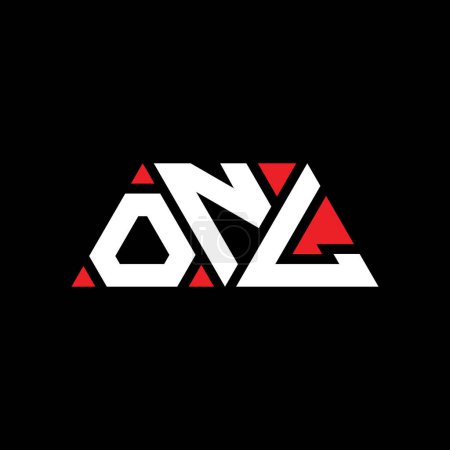 Ilustración de Diseño del logotipo de la letra del triángulo ONL con forma de triángulo. Monograma de diseño de logotipo de triángulo ONL. Plantilla de logotipo de vector de triángulo ONL con color rojo. Logo triangular ONL Logotipo simple, elegante y lujoso. ONL - Imagen libre de derechos