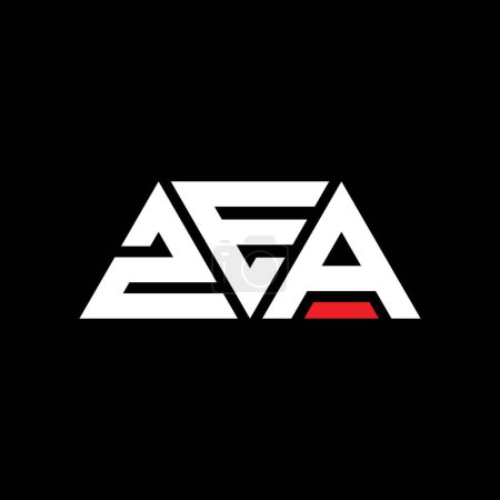 Ilustración de Diseño del logotipo de la letra del triángulo ZEA con forma de triángulo. Monograma de diseño del logotipo del triángulo ZEA. Plantilla de logotipo de vector de triángulo ZEA con color rojo. Logotipo triangular ZEA Logotipo simple, elegante y lujoso. ZEA - Imagen libre de derechos