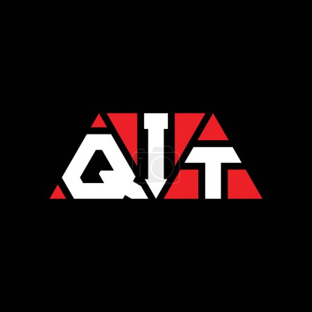 Téléchargez les illustrations : QIT triangle lettre logo design avec forme de triangle. QIT logo triangle design monogramme. Modèle de logo vectoriel triangle QIT avec couleur rouge. Logo triangulaire QIT Logo simple, élégant et luxueux. QIT - en licence libre de droit
