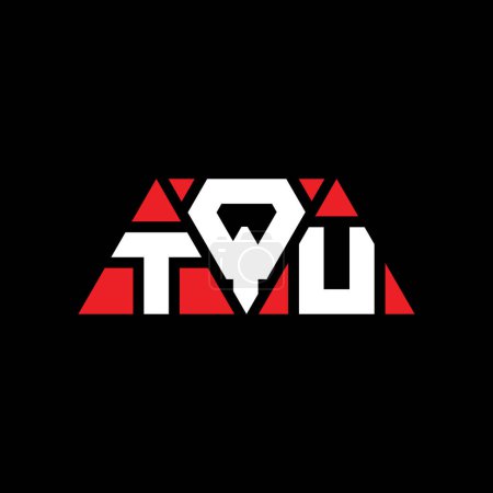 Téléchargez les illustrations : TQU triangle lettre logo design avec forme de triangle. TQU triangle logo design monogramme. Modèle de logo vectoriel triangle TQU avec couleur rouge. Logo triangulaire TQU Logo simple, élégant et luxueux. TQU - en licence libre de droit