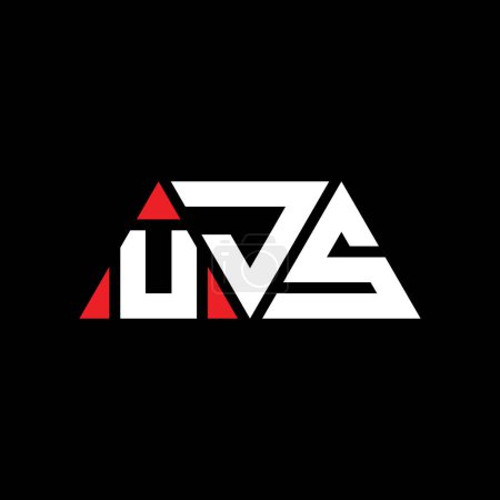 Téléchargez les illustrations : UJS triangle lettre logo design avec forme de triangle. UJS triangle logo design monogramme. Modèle de logo vectoriel triangle UJS avec couleur rouge. Logo triangulaire UJS Logo simple, élégant et luxueux. UJS - en licence libre de droit