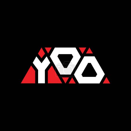 Téléchargez les illustrations : YOO triangle lettre logo design avec forme de triangle. Monogramme de logo triangle YOO. Modèle de logo vectoriel triangle YOO avec couleur rouge. Logo triangulaire YOO Logo simple, élégant et luxueux. YOO - en licence libre de droit