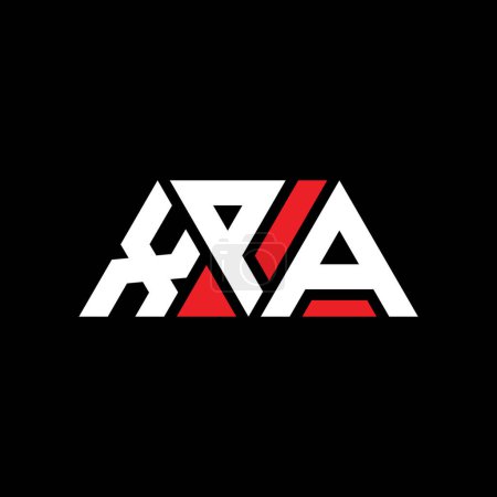 Ilustración de Diseño del logotipo de letra triángulo XPA con forma de triángulo. Monograma de diseño del logotipo del triángulo XPA. Plantilla de logotipo de vector triangular XPA con color rojo. Logo triangular XPA Logotipo simple, elegante y lujoso. XPA - Imagen libre de derechos