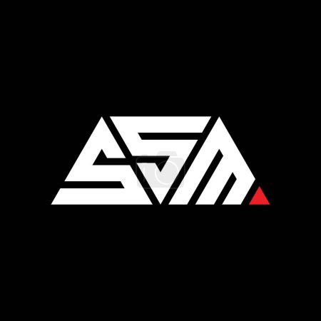 Ilustración de Diseño del logotipo de letra de triángulo SSM con forma de triángulo. Diseño del logotipo del triángulo SSM monograma. Plantilla de logotipo de vector de triángulo SSM con color rojo. Logotipo triangular SSM Logotipo simple, elegante y lujoso. MUS - Imagen libre de derechos