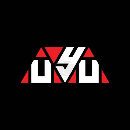 Ilustración de Diseño del logotipo de la letra del triángulo UYU con forma de triángulo. Monograma de diseño del logotipo del triángulo UYU. Plantilla de logotipo de vector de triángulo UYU con color rojo. Logotipo triangular UYU Logotipo simple, elegante y lujoso. UYU - Imagen libre de derechos
