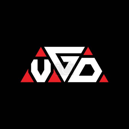 Téléchargez les illustrations : VGD triangle lettre logo design avec forme de triangle. Monogramme VGD logo triangle design. Modèle de logo vectoriel triangle VGD avec couleur rouge. Logo triangulaire VGD Logo simple, élégant et luxueux. VGD - en licence libre de droit