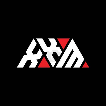 Ilustración de Diseño del logotipo de la letra del triángulo XXM con forma de triángulo. Monograma de diseño del logotipo del triángulo XXM. Plantilla de logotipo del triángulo XXM con color rojo. Logo triangular XXM Logotipo simple, elegante y lujoso. XXM - Imagen libre de derechos