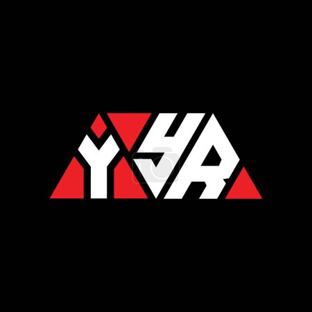 Illustration for YYR triangle letter logo design with triangle shape. YYR triangle logo design monogram. YYR triangle vector logo template with red color. YYR triangular logo Simple, Elegant, and Luxurious Logo. YYR - Royalty Free Image