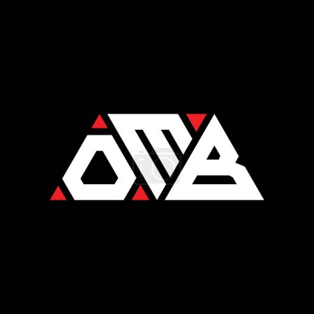Ilustración de Diseño del logotipo de letra de triángulo OMB con forma de triángulo. Diseño del logotipo del triángulo OMB monograma. Plantilla de logotipo de vector de triángulo OMB con color rojo. Logotipo triangular OMB Logotipo simple, elegante y de lujo. OMB - Imagen libre de derechos