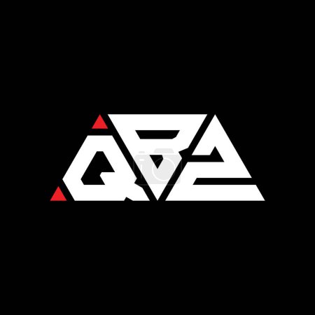 Ilustración de Diseño del logotipo de letra de triángulo QBZ con forma de triángulo. Monograma de diseño del logotipo del triángulo QBZ. Plantilla de logotipo de vector de triángulo QBZ con color rojo. Logotipo triangular QBZ Logotipo simple, elegante y lujoso. QBZ - Imagen libre de derechos