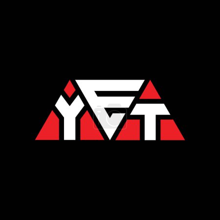 Téléchargez les illustrations : YET triangle lettre logo design avec forme de triangle. Monogramme design triangle YET. Modèle de logo vectoriel triangle YET avec couleur rouge. Logo triangulaire YET Logo simple, élégant et luxueux. OUI - en licence libre de droit
