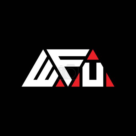 Ilustración de Diseño del logotipo de la letra del triángulo WFU con forma de triángulo. Monograma de diseño del logotipo del triángulo WFU. Plantilla de logotipo de vector de triángulo WFU con color rojo. Logotipo triangular WFU Logotipo simple, elegante y lujoso. UMA - Imagen libre de derechos