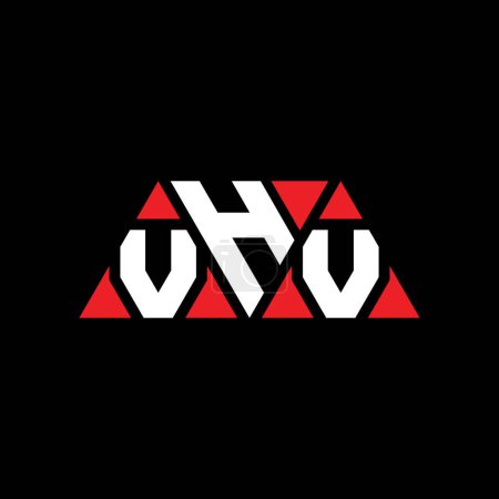 Ilustración de Diseño del logotipo de la letra del triángulo VHV con forma de triángulo. Monograma de diseño del logotipo del triángulo VHV. Plantilla de logotipo de vector de triángulo VHV con color rojo. Logotipo triangular VHV Logotipo simple, elegante y lujoso. VHV - Imagen libre de derechos