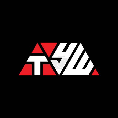 Ilustración de Diseño del logotipo de la letra del triángulo TYW con forma de triángulo. Diseño del logotipo del triángulo TYW monograma. Plantilla de logotipo de triángulo TYW con color rojo. Logo triangular TYW Logotipo simple, elegante y lujoso. TIPO - Imagen libre de derechos