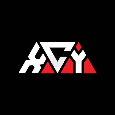 Téléchargez les illustrations : XCY triangle lettre logo design avec forme de triangle. Monogramme design XCY triangle logo. Modèle de logo vectoriel triangle XCY avec couleur rouge. Logo XCY triangulaire Logo simple, élégant et luxueux. XCY - en licence libre de droit