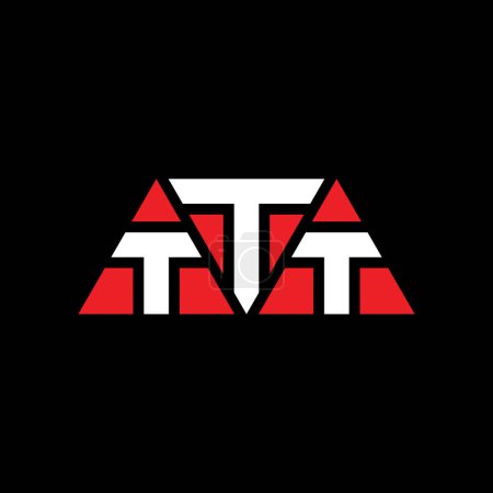 Ilustración de Diseño del logotipo de la letra del triángulo TTT con forma de triángulo. Diseño del logotipo del triángulo TTT monograma. TTT triángulo vector logotipo plantilla con color rojo. Logo triangular TTT Logo simple, elegante y lujoso. TTT - Imagen libre de derechos
