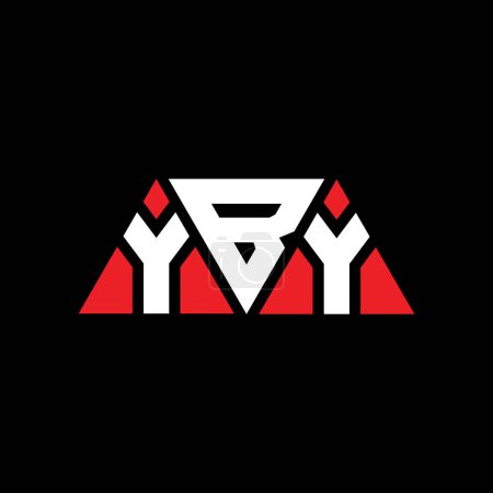 Téléchargez les illustrations : YBY triangle lettre logo design avec forme de triangle. Monogramme YBY logo triangle design. Modèle de logo vectoriel triangle YBY avec couleur rouge. Logo triangulaire YBY Logo simple, élégant et luxueux. Oui. - en licence libre de droit