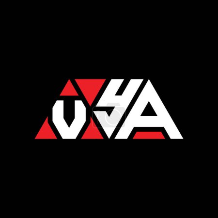 Ilustración de Diseño del logotipo de la letra del triángulo VYA con forma de triángulo. Monograma de diseño del logotipo del triángulo VYA. VYA triángulo vector logotipo plantilla con color rojo. Logotipo triangular VYA Logotipo simple, elegante y lujoso. VYA - Imagen libre de derechos