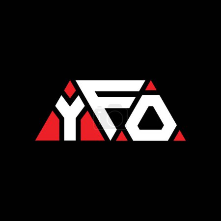 Ilustración de Diseño del logotipo de la letra del triángulo YFO con forma de triángulo. Monograma de diseño de logotipo de triángulo YFO. Plantilla de logotipo de triángulo YFO con color rojo. Logotipo triangular YFO Logotipo simple, elegante y lujoso. YFO. - Imagen libre de derechos