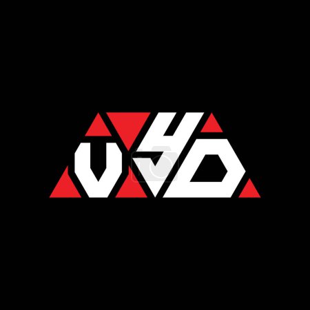 Ilustración de Diseño del logotipo de la letra del triángulo VYD con forma de triángulo. Monograma de diseño del logotipo del triángulo VYD. VYD triángulo vector logotipo plantilla con color rojo. Logotipo triangular VYD Logotipo simple, elegante y lujoso. VYD - Imagen libre de derechos