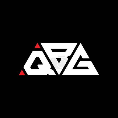 Téléchargez les illustrations : QBG triangle lettre logo design avec forme de triangle. QBG triangle logo design monogramme. Modèle de logo vectoriel triangle QBG avec couleur rouge. Logo triangulaire QBG Logo simple, élégant et luxueux. QBG - en licence libre de droit