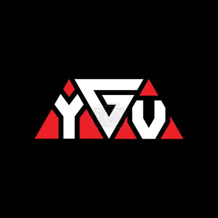 Ilustración de Diseño del logotipo de la letra del triángulo YGV con forma de triángulo. Monograma de diseño del logotipo del triángulo YGV. Plantilla de logotipo de vector de triángulo YGV con color rojo. Logotipo triangular YGV Logotipo simple, elegante y lujoso. YGV - Imagen libre de derechos