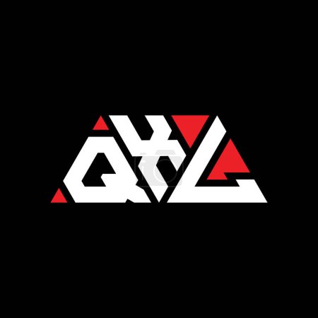 Ilustración de Diseño del logotipo de la letra triangular QXL con forma de triángulo. Diseño del logotipo del triángulo QXL monograma. Plantilla de logotipo de triángulo QXL con color rojo. Logo triangular QXL Logotipo simple, elegante y lujoso. QXL - Imagen libre de derechos