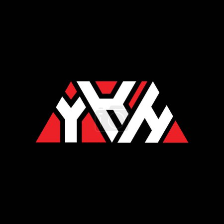 Téléchargez les illustrations : YKH triangle lettre logo design avec forme de triangle. YKH logo triangle design monogramme. Modèle de logo vectoriel triangle YKH avec couleur rouge. Logo triangulaire YKH Logo simple, élégant et luxueux. YKH - en licence libre de droit