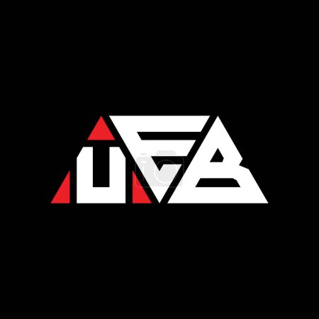 Téléchargez les illustrations : UFB triangle lettre logo design avec forme de triangle. UFB logo triangle design monogramme. Modèle de logo vectoriel triangle UFB avec couleur rouge. Logo triangulaire UFB Logo simple, élégant et luxueux. UFB - en licence libre de droit