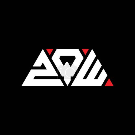 Téléchargez les illustrations : ZQW triangle lettre logo design avec forme de triangle. ZQW logo triangle design monogramme. Modèle de logo vectoriel triangle ZQW avec couleur rouge. Logo triangulaire ZQW Logo simple, élégant et luxueux. ZQW - en licence libre de droit