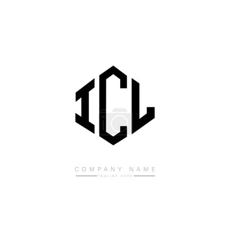 Illustration for ICL letter initial logo template design vector - Royalty Free Image