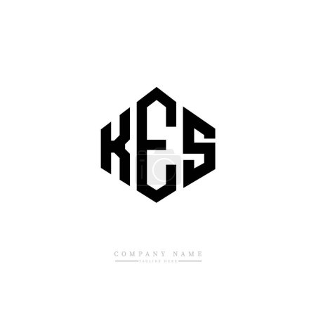 Ilustración de KES carta inicial logo plantilla diseño vector - Imagen libre de derechos