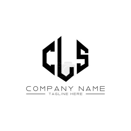 Illustration for CLS letter logo design with polygon shape. CLS polygon and cube shape logo design. CLS hexagon vector logo template white and black colors. CLS monogram, business and real estate logo. - Royalty Free Image