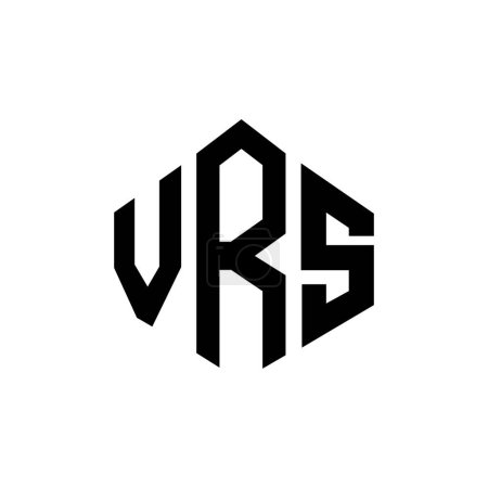 Ilustración de VRS letter logo design with polygon shape. VRS polygon and cube shape logo design. VRS hexagon vector logo template white and black colors. VRS monogram, business and real estate logo. - Imagen libre de derechos