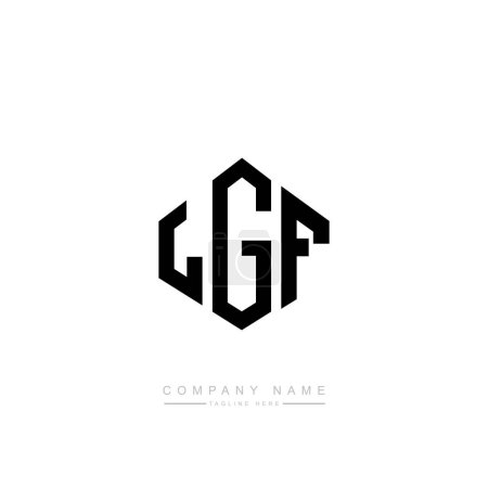 Ilustración de LGF carta inicial logotipo plantilla vector - Imagen libre de derechos