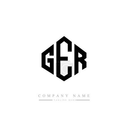 Illustration for GER letter initial logo template vector - Royalty Free Image