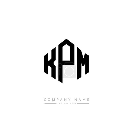 Téléchargez les illustrations : Vecteur de conception de modèle de logo initial lettre KPM - en licence libre de droit