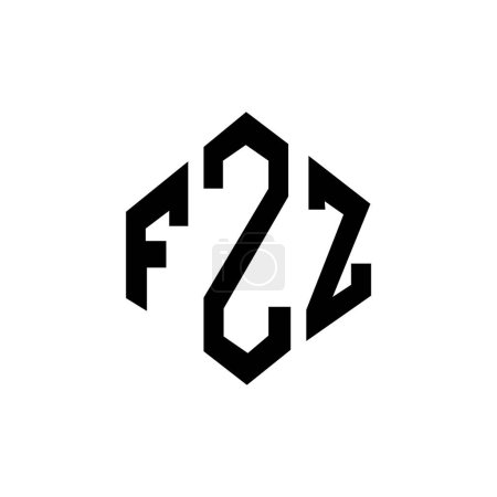 Téléchargez les illustrations : Vecteur de conception de modèle de logo initial lettre FZZ - en licence libre de droit