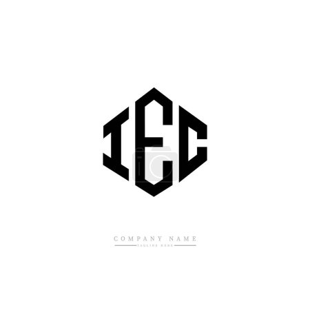 Illustration for IEC letter initial logo template design vector - Royalty Free Image