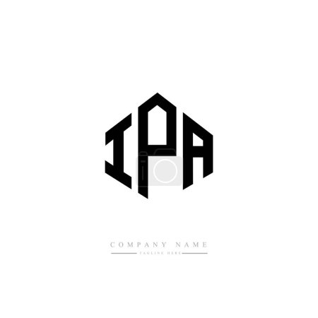 Ilustración de IPA carta inicial logotipo plantilla diseño vector - Imagen libre de derechos