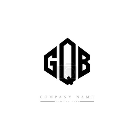 Téléchargez les illustrations : Vecteur de conception de modèle de logo initial lettre GQB - en licence libre de droit