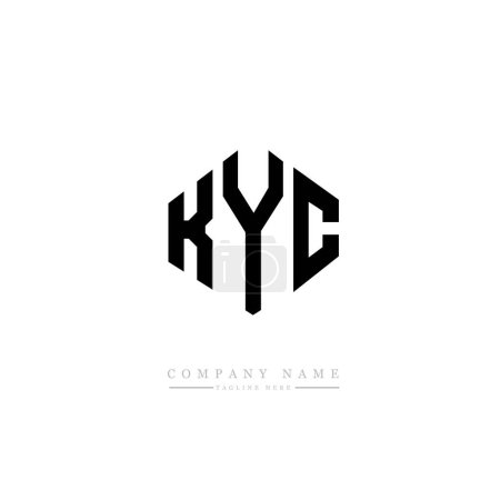 Illustration for KYC letter initial logo template design vector - Royalty Free Image