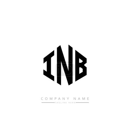 Illustration for INB letter initial logo template design vector - Royalty Free Image
