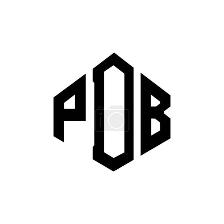 PDB letter logo design with polygon shape. PDB polygon and cube shape logo design. PDB hexagon vector logo template white and black colors. PDB monogram, business and real estate logo.