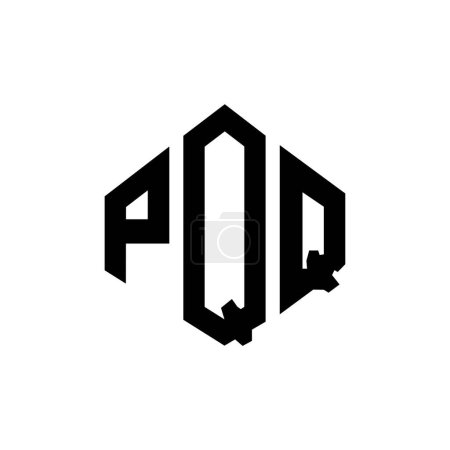 Ilustración de Diseño del logotipo de la letra PQQ con forma de polígono. Diseño del logotipo en forma de polígono y cubo PQQ. Plantilla PQQ hexágono vector logo blanco y negro colores. Monograma PQQ, logotipo de negocios e inmuebles. - Imagen libre de derechos
