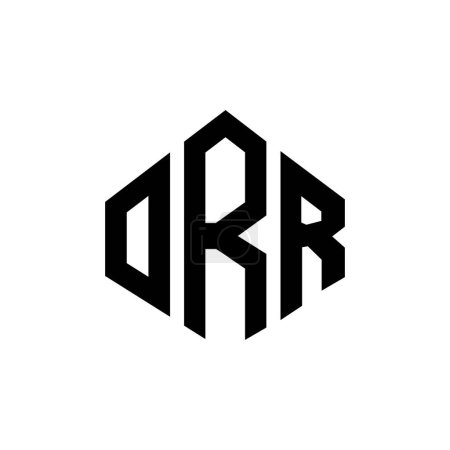 Illustration for ORR letter logo design with polygon shape. ORR polygon and cube shape logo design. ORR hexagon vector logo template white and black colors. ORR monogram, business and real estate logo. - Royalty Free Image